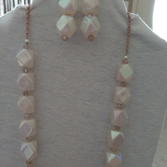 😀 NECKLACE EARRINGS SET HANDMADE NEW - Picture 5 of 10